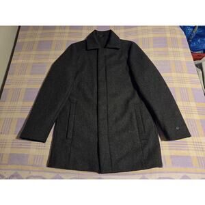 Nike Tiger Woods Collection Overcoat Full Zip Snap Small Gray Zip Pockets Golf